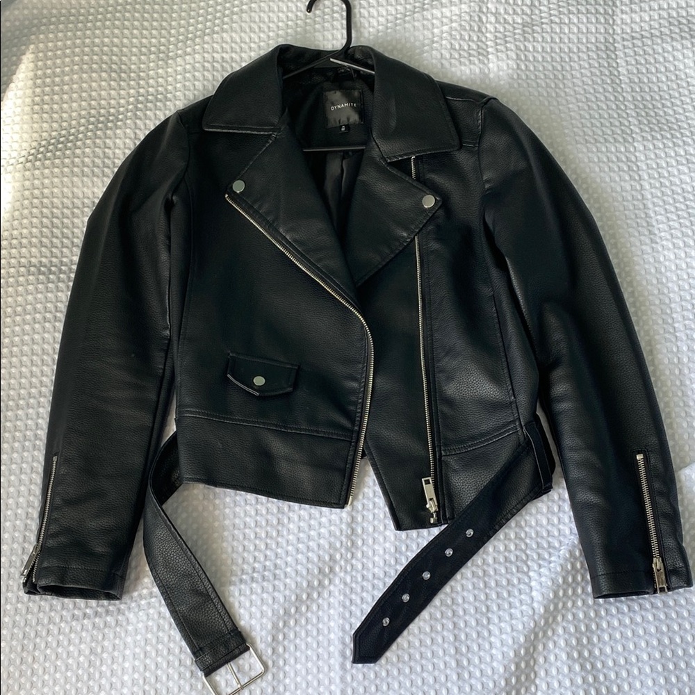 Dynamite Faux Leather Jacket